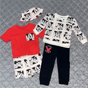Disney Mickey Mouse Red and Black 5 Piece Set